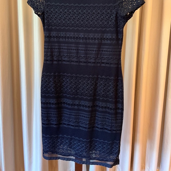 Banana Republic Black Stretch Lace Dress - Picture 7 of 7